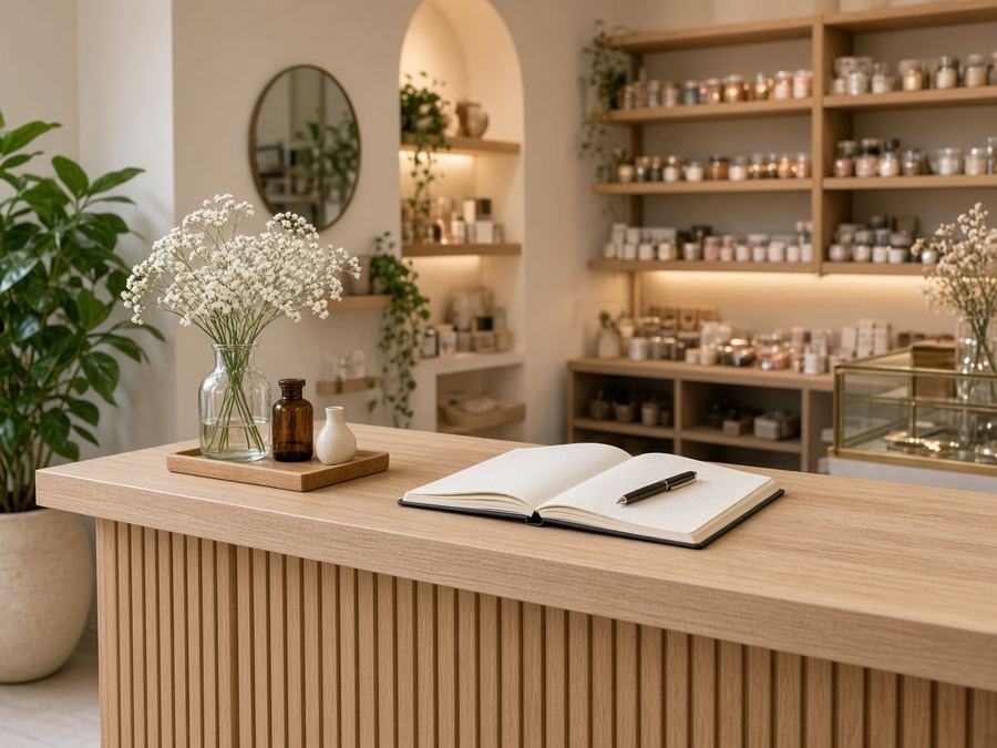 Contact desk at Studio Clearvale in Valencia